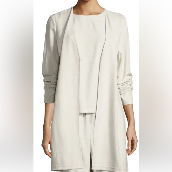 Eileen Fisher Jackets & Blazers - Eileen Fisher V-Neck Silk Noil Long Jacket and Top